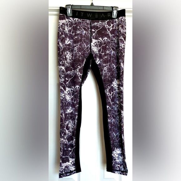 FITWEAR FASHION - NWT- L Sz 10 Marbled Leggings w/Black Trim. Soft & Sculpting - Picture 2 of 13